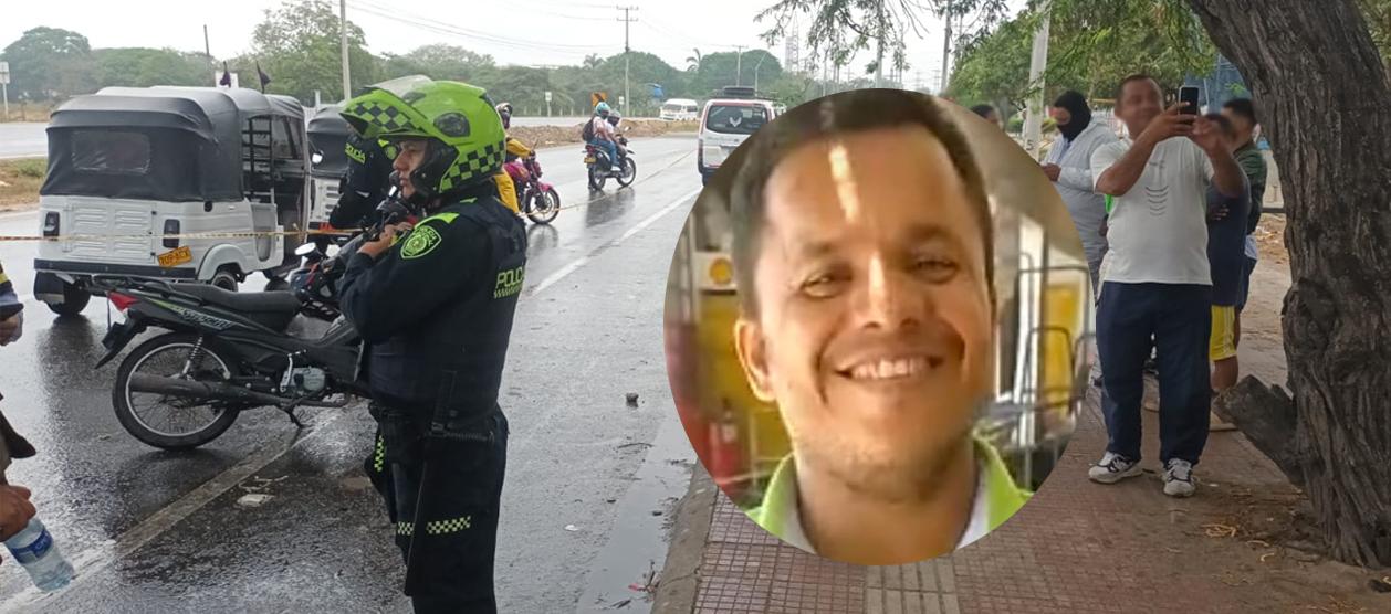 Lugar del accidente y foto en vida