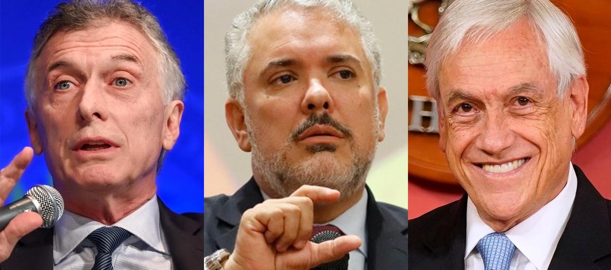 Mauricio Macri, Iván Duque y Sebastián Piñera