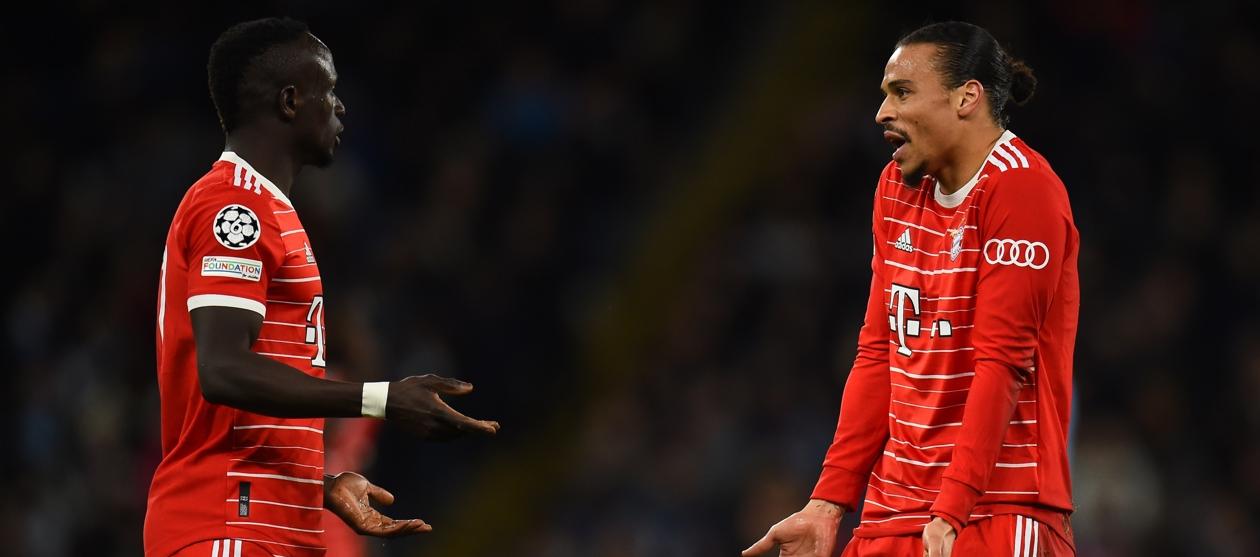 La discusión entre Sadio Mané y Leroy Sané.