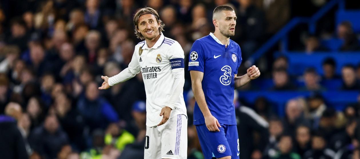 Luka Modric durante el juego de Champions contra el Chelsea. 