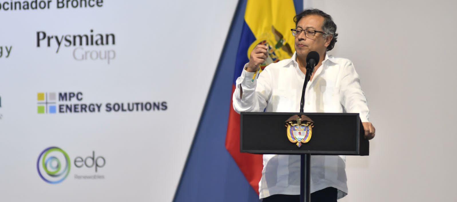 El Presidente Gustavo Petro en la clausura del Sexto Encuentro y Feria Renovables Latam 