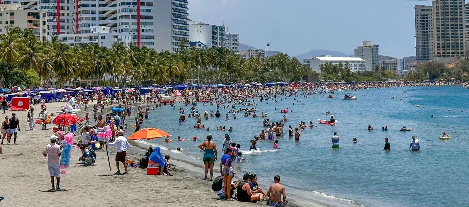 Así se vio el sector turístico de El Rodadero en Semana Santa