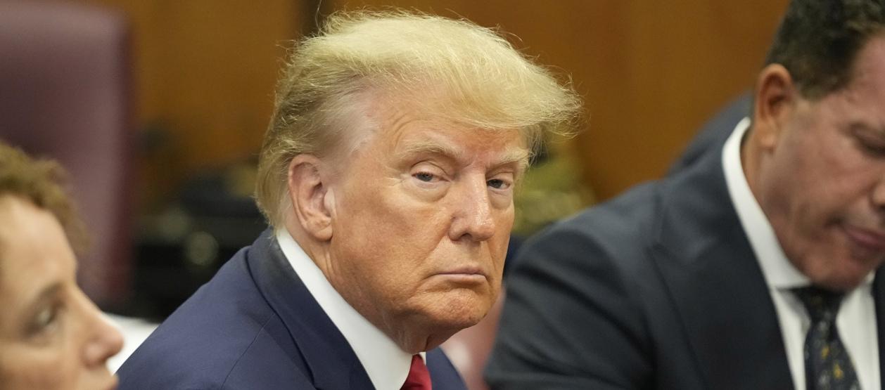 Donald Trump, expresidente de Estados Unidos, durante la audiencia.