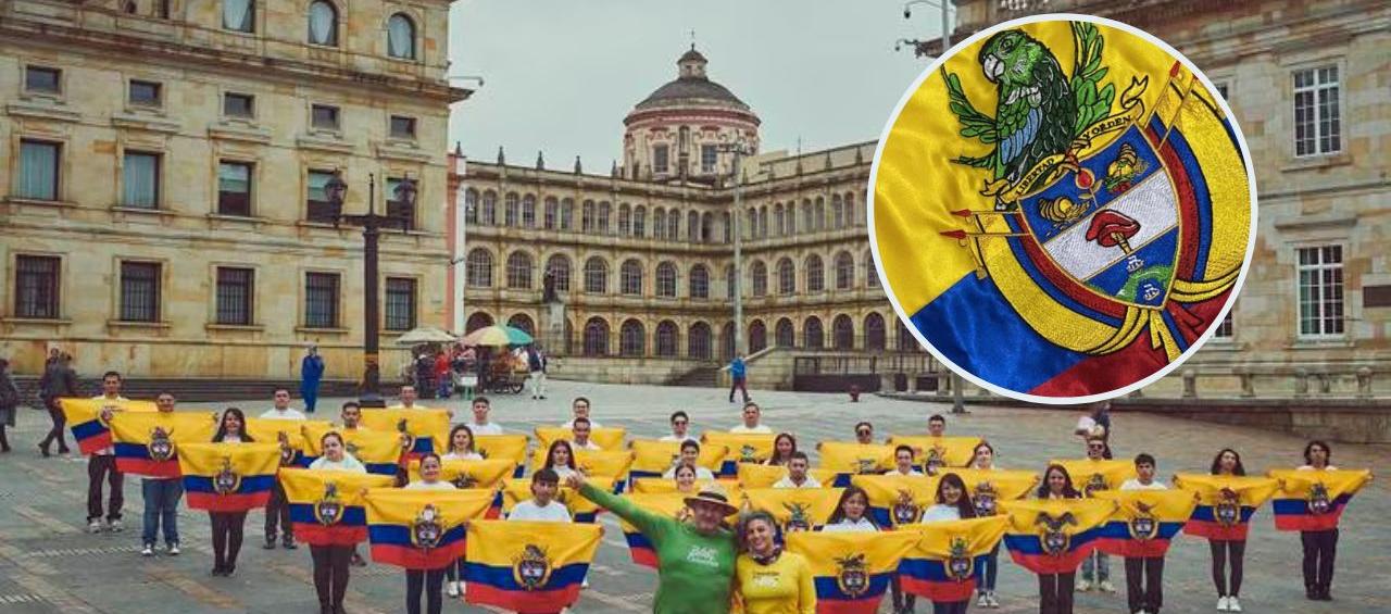 32 versiones del escudo de Colombia con aves representativas de los departamentos del país.