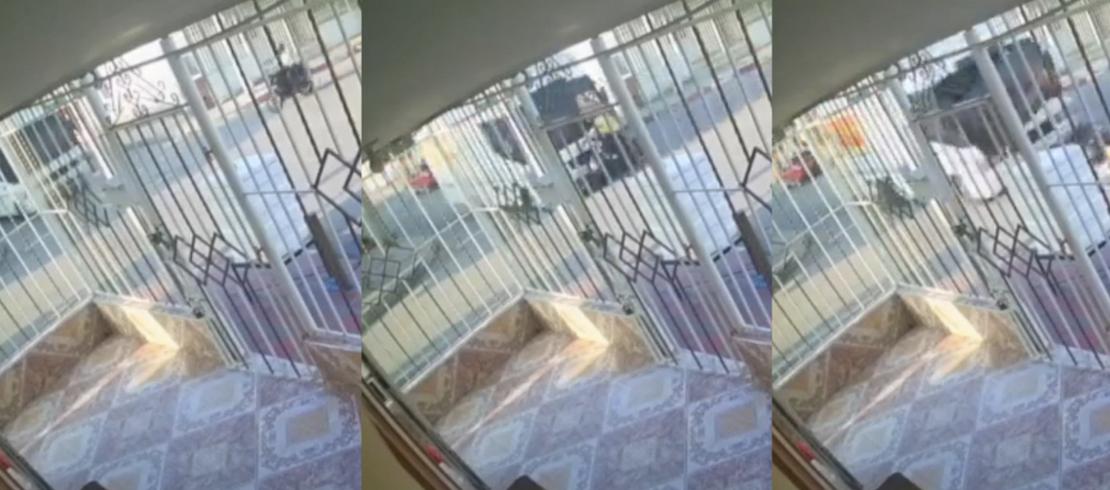 Momento en que ocurrió el accidente. 