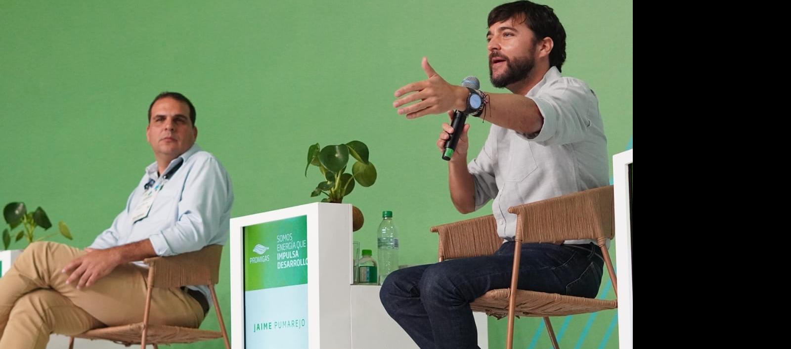 Alcalde Jaime Pumarejo durante su intervención en el Congreso de Naturgas.