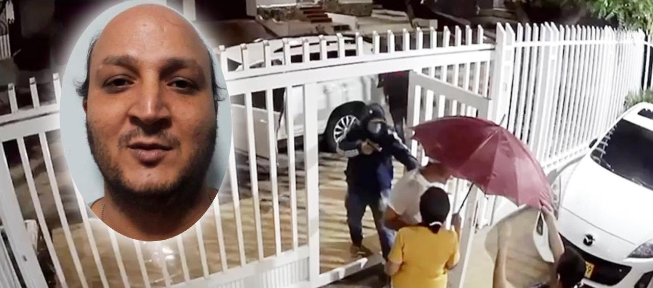 Alias 'El alacrán' en el momento del atraco.