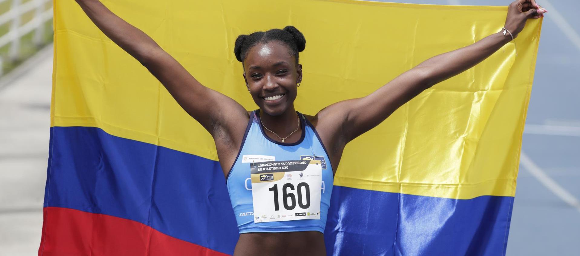 La atleta colombiana Melany Bolaño fue registrada el pasado 19 de mayo al celebrar la obtención de la medalla de oro.