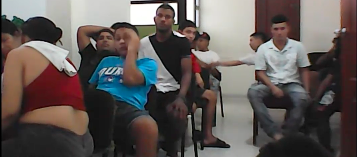 Parte de los procesados durante la audiencia de este viernes.