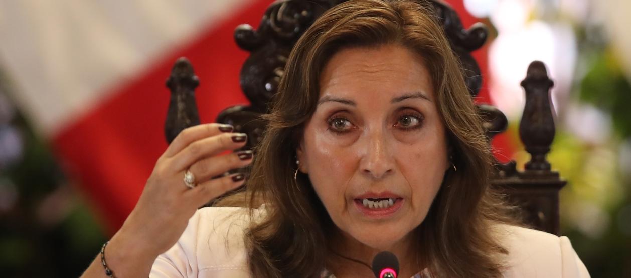 La presidenta de Perú, Dina Boluarte.