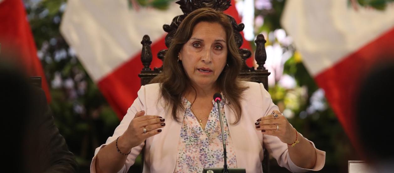 La presidenta de Perú, Dina Boluarte.