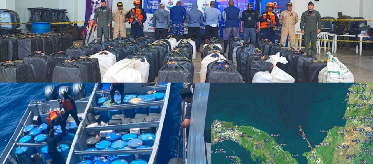 Las lanchas cargadas de cocaína con destino hacia Centroamérica.