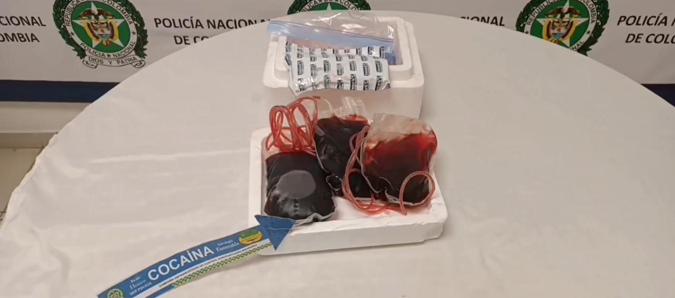 Policía Antinarcóticos incautó droga en muestras de sangre.