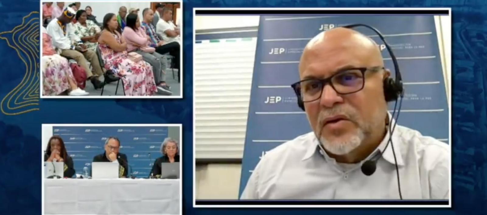 El exjefe paramilitar Salvatore Mancuso ante la JEP este lunes