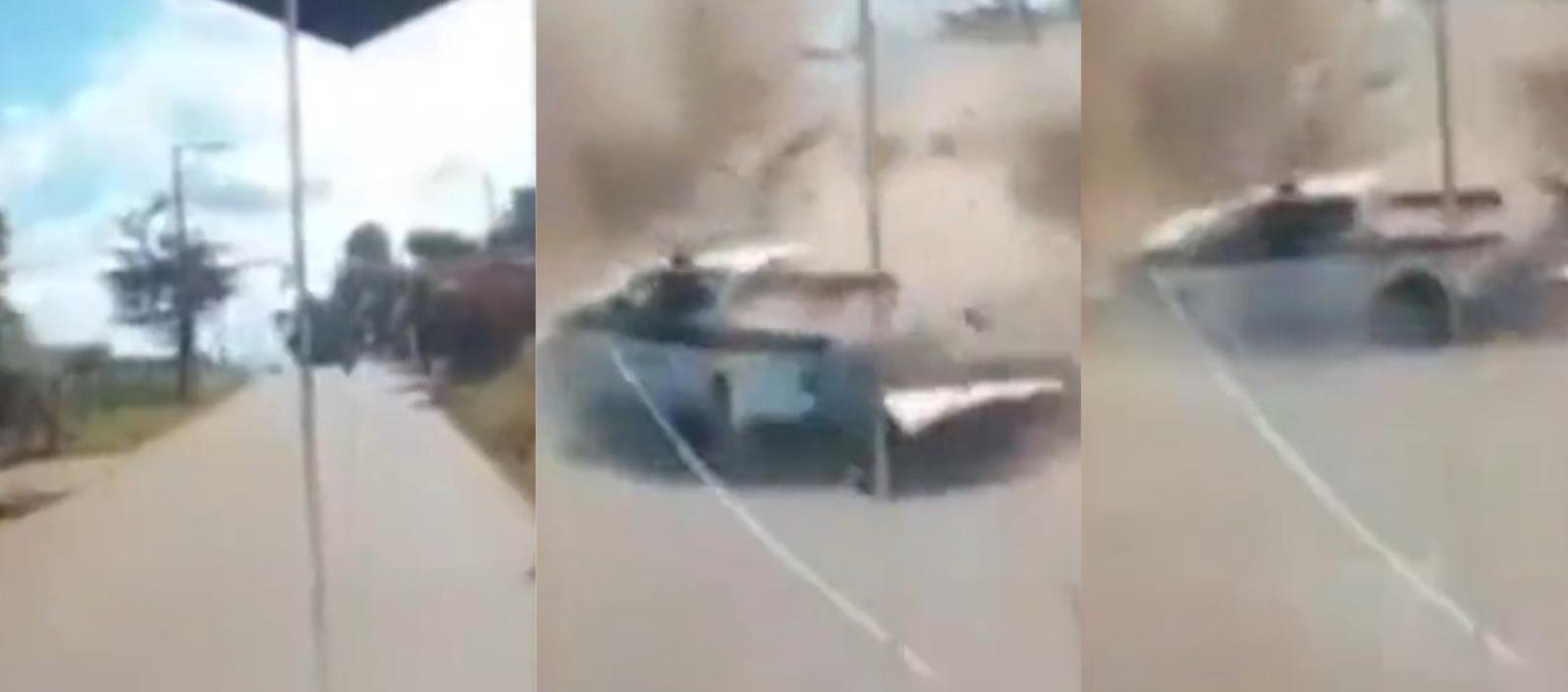 Momento de la explosión. 