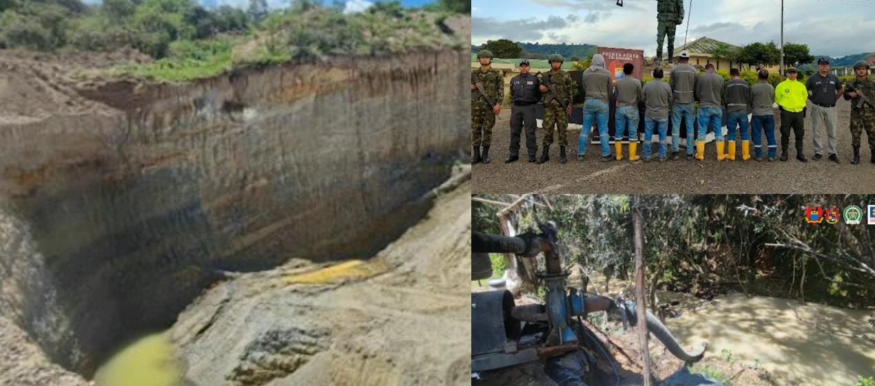 Siete personas fueron capturadas en el operativo. 