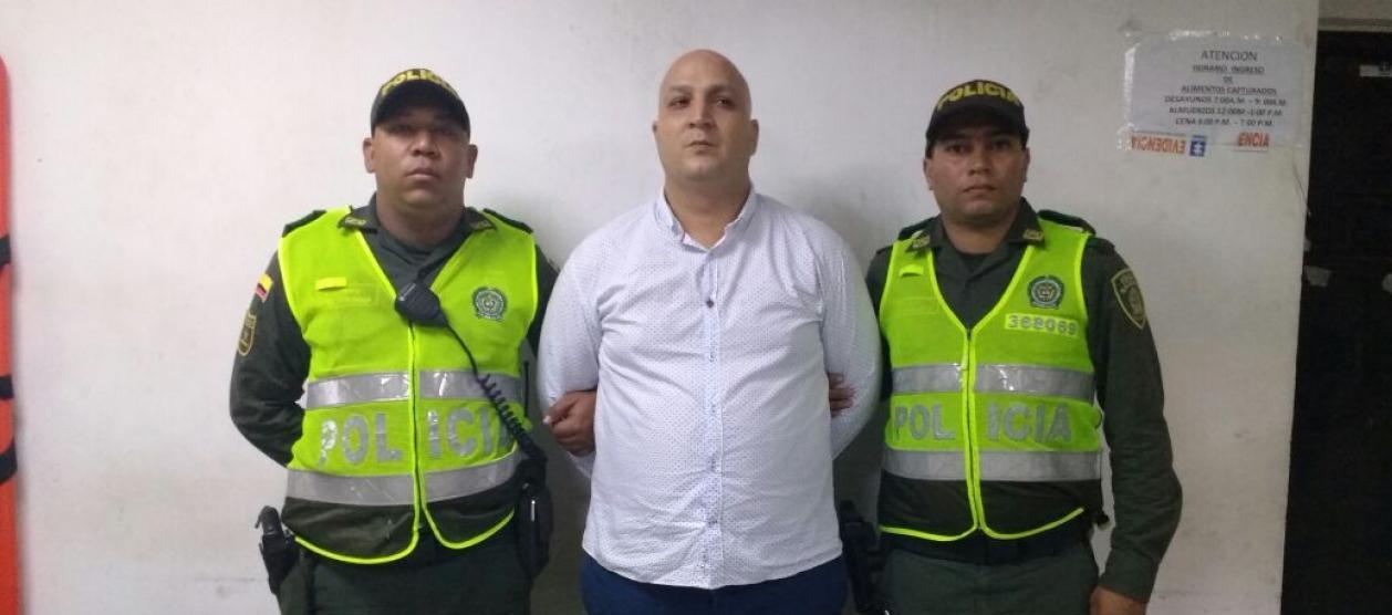 Fabio Alonso Gómez Ordoñez, presunto ladrón cuando fue capturado en 2018.