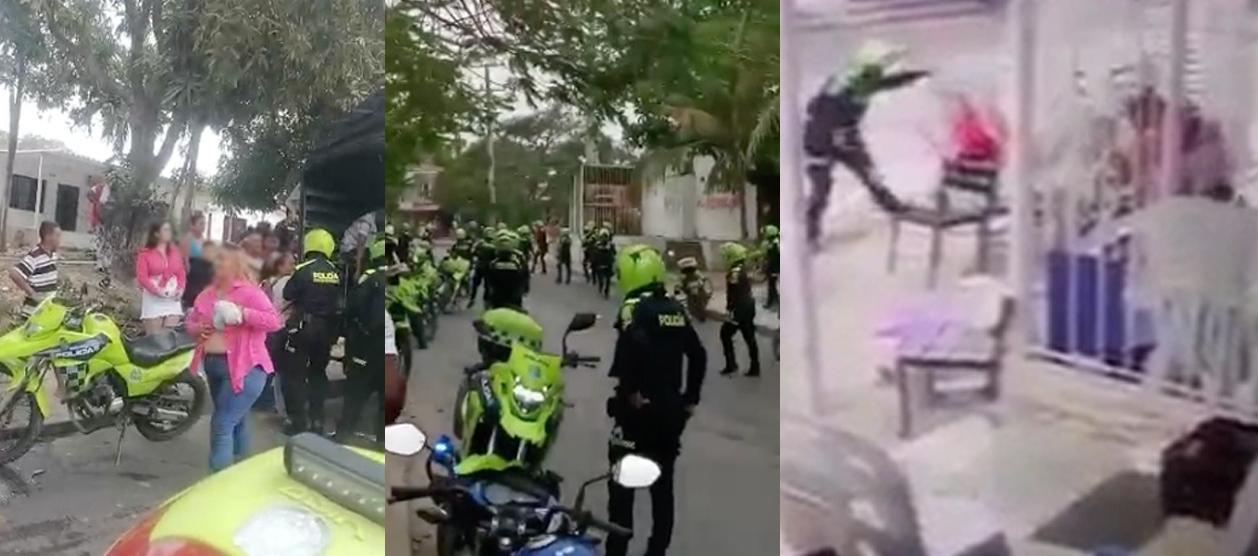 Imágenes de la riña.