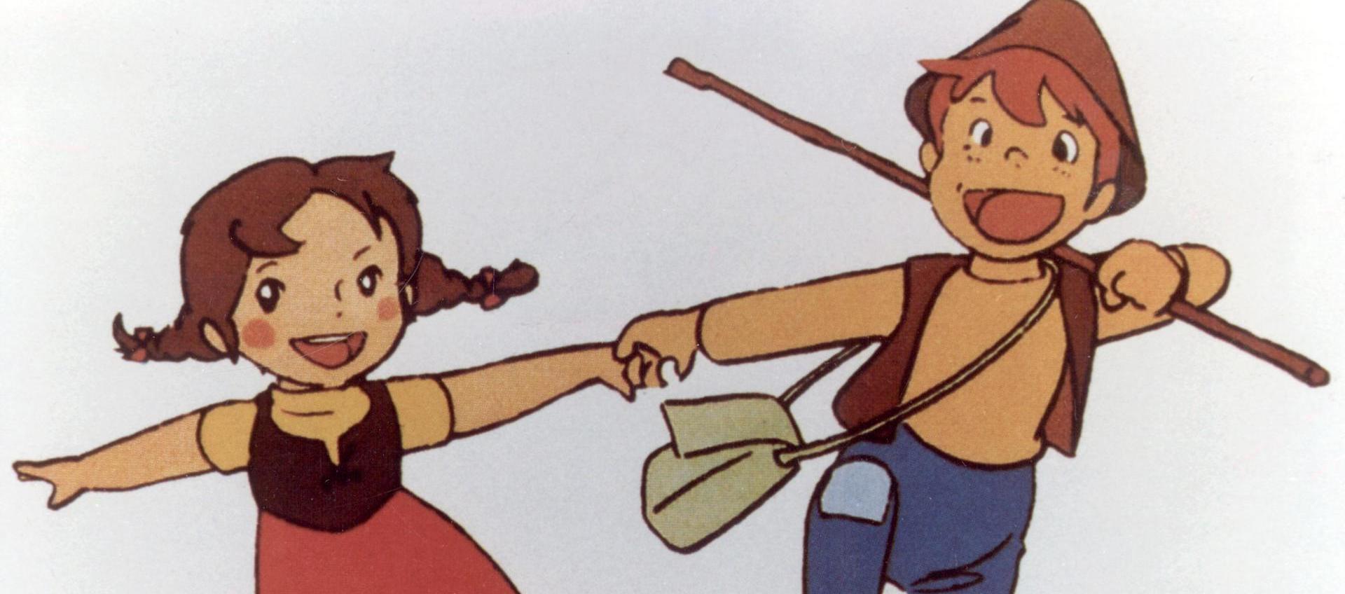 Escena de los dibujos animados Heidi.