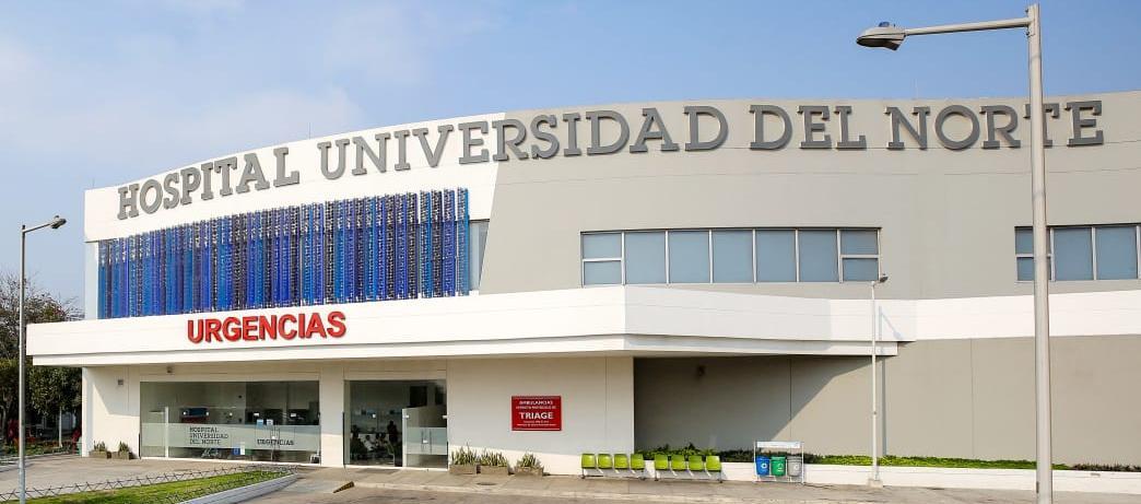 Hospital Universidad del Norte, a donde fue llevada la víctima. 