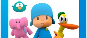Personajes de serie infantil, Pocoyó, Pato y Eli 