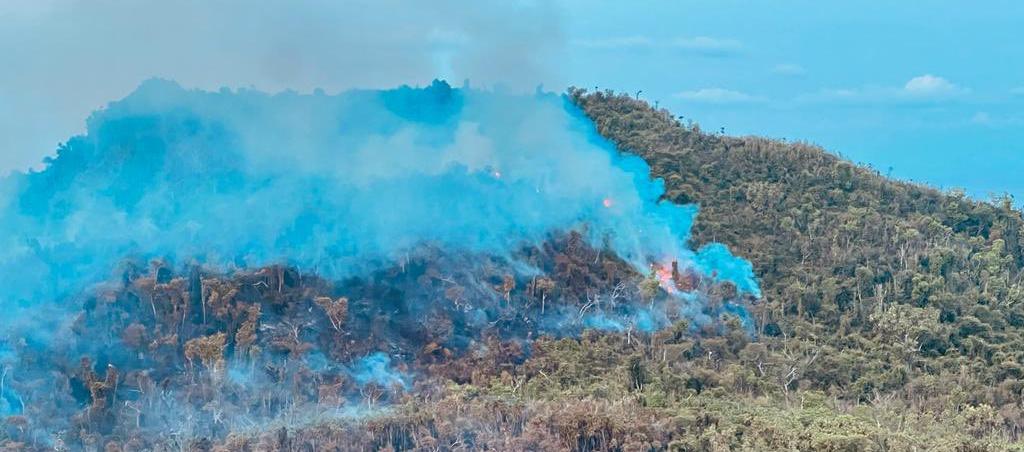 Incendio en la isla de Providencia. 