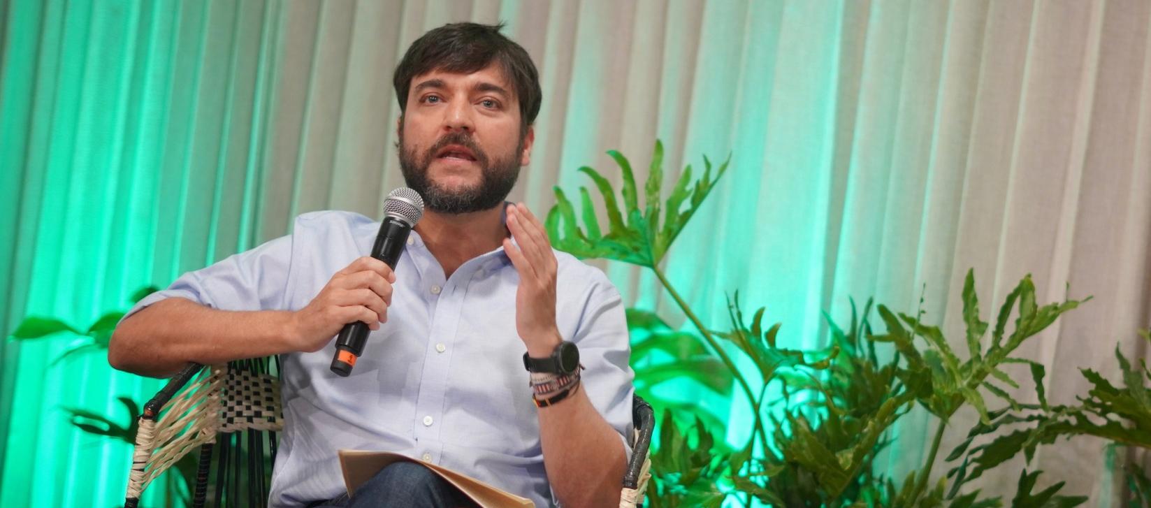 El alcaldeJaime Pumarejo durante la rendición de cuentas