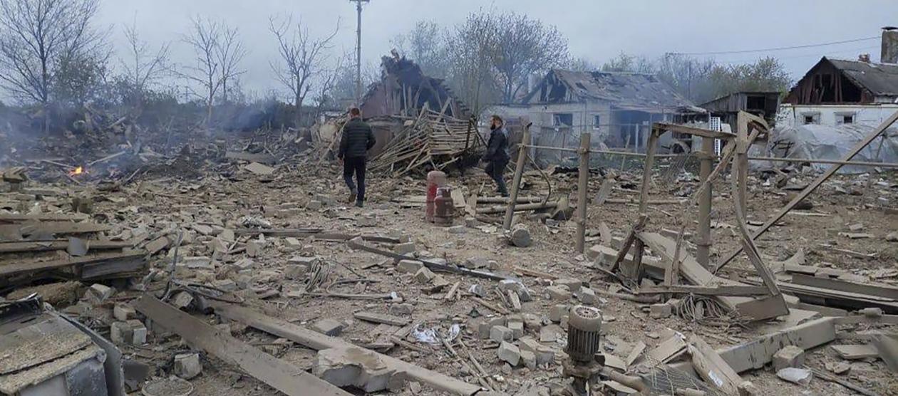 Imagen de los daños por los bombardeos en Jersón.