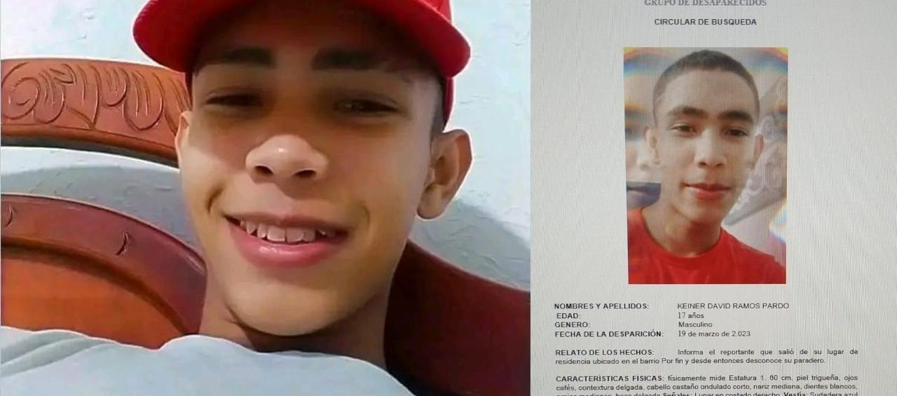 Keiner  David Ramos Pardo, víctima de desaparición forzada