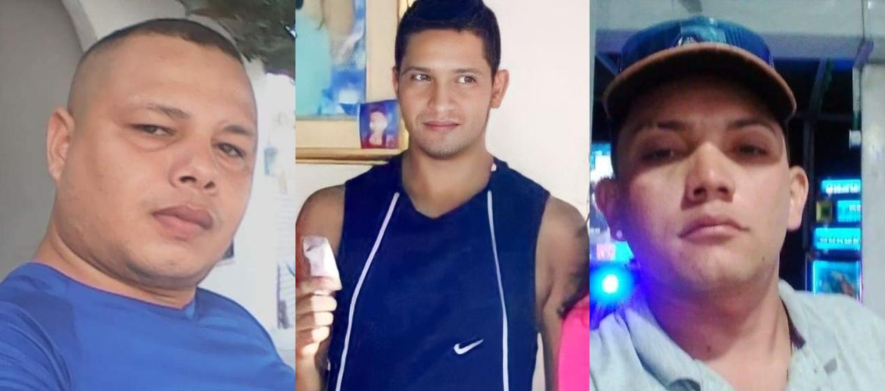 Los tres hombres asesinados. 