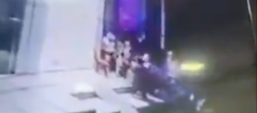 Momento del ataque sicarial.