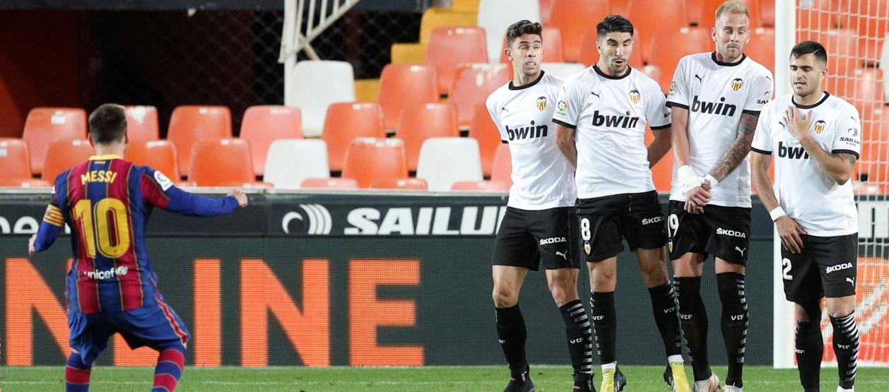 Messi con la camiseta del Barcelona.