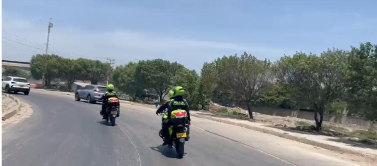 Operativo de la Policía en el Corredor Portuario. 