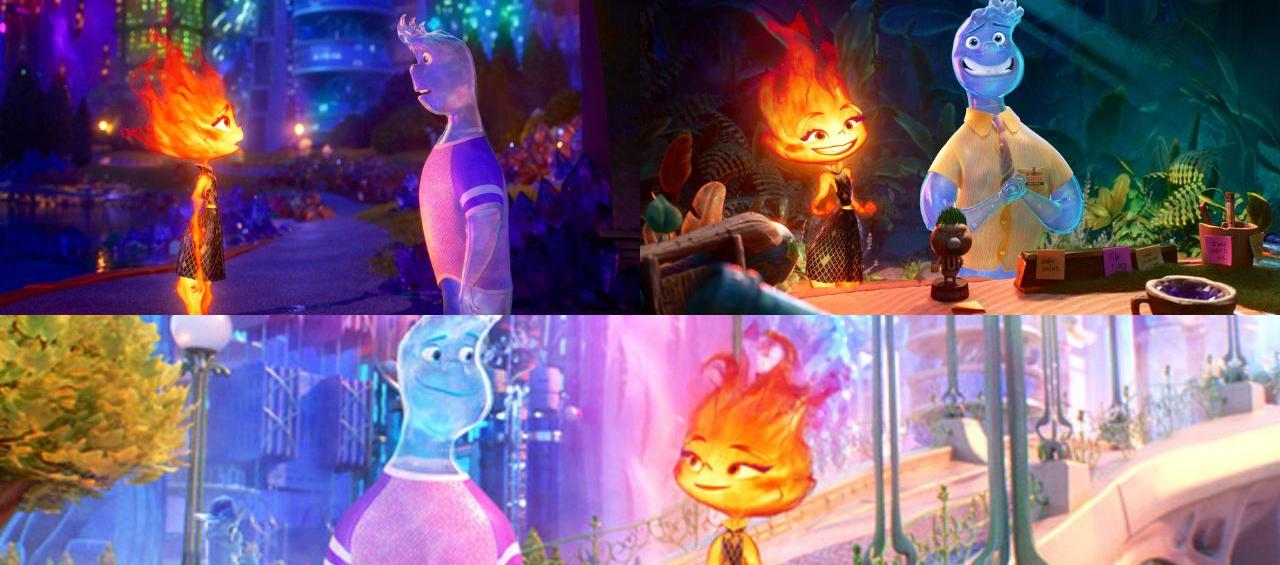Algunos fragmentos de Elemental, la nueva película de Pixar.