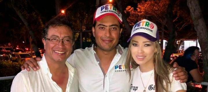 Gustavo Petro, Nicolás Petro y Day Vásquez.