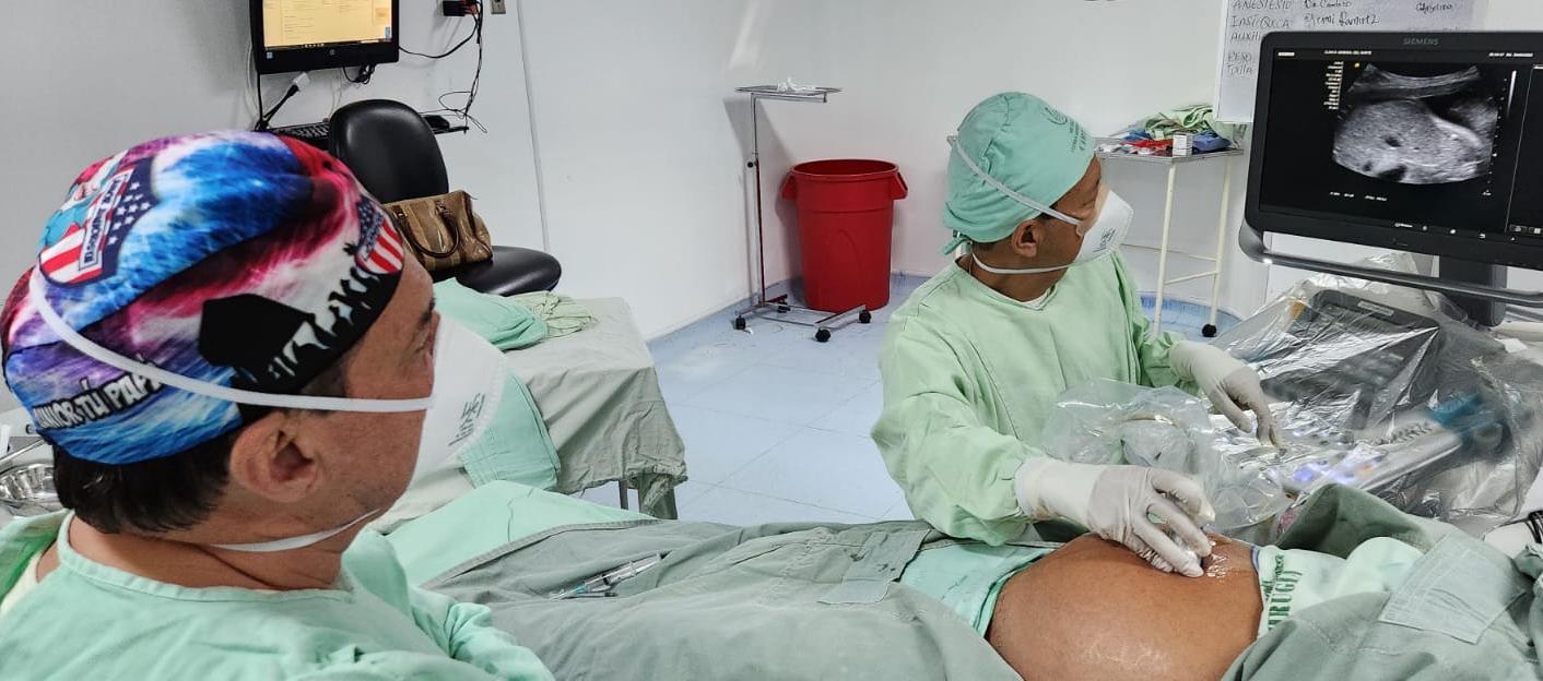 Procedimiento de aplicación de toxina botulínica intrauterina