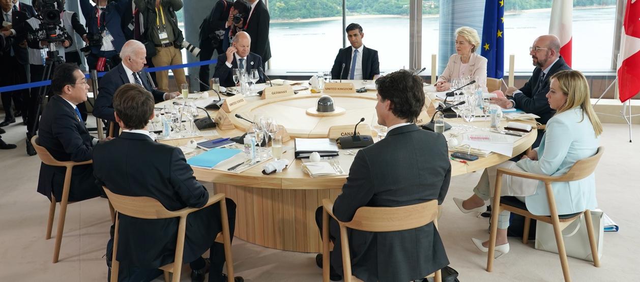 Imagen de la reunión de los líderes del G7.
