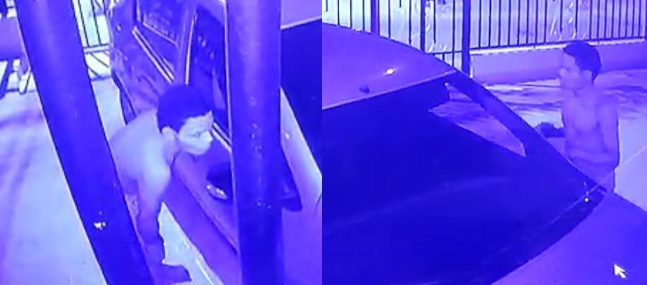 En cámaras de seguridad quedó registrado el momento del hurto.