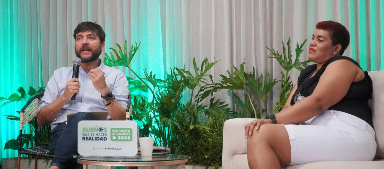 El Alcalde Jaime Pumarejo en la audiencia pública de rendición de cuentas de este martes