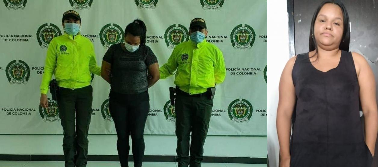 Kelly Paola De La Cruz Padilla, alias 'Pucca', capturada el domingo en San Roque