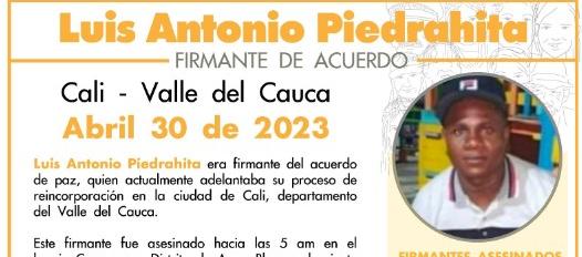 Luis Antonio Piedrahíta, asesinado en Cali