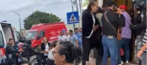 Dolor y confusión en una funeraria de Manta, Ecuador, luego de un atentado a bala en una funeraria