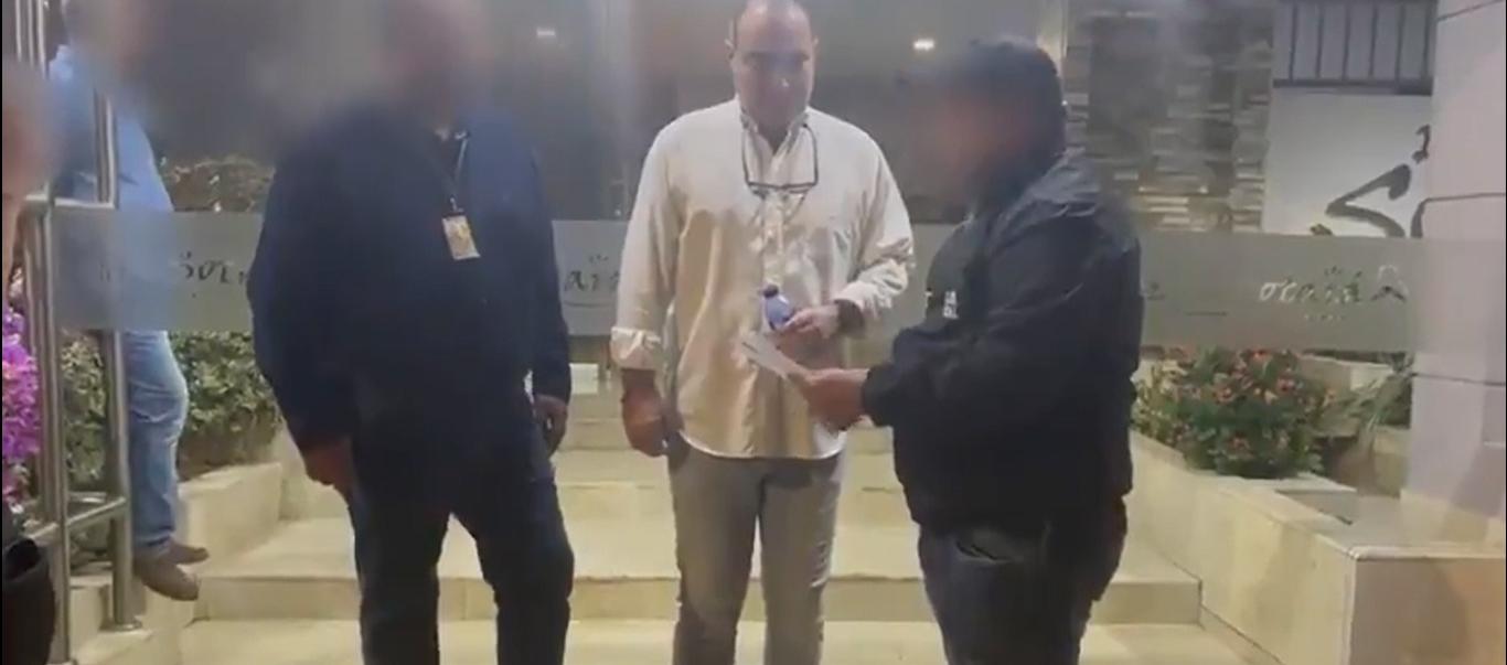 Jorge Pretelt cuando era capturado este sábado en Montería