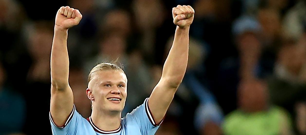 Erling Haaland marcó el segundo gol del City y superó el registro de Andy Cole y Alan Shearer.