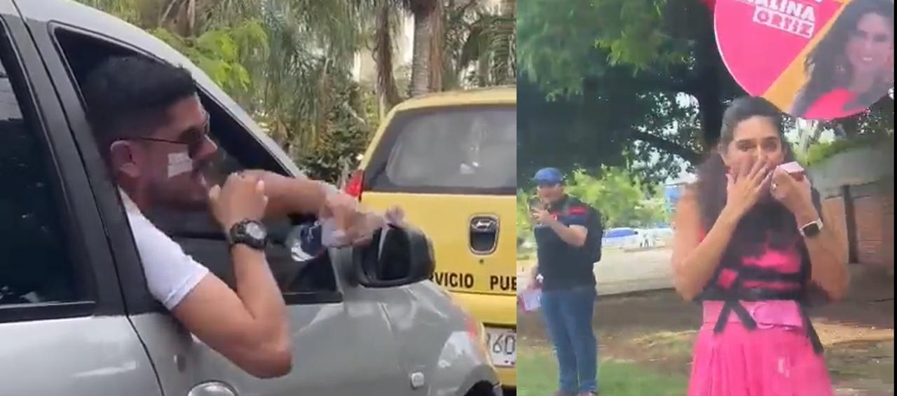 El agresor le gritó y le lanzó agua a la candidata a la Alcaldía de Cali, Catalina Ortiz