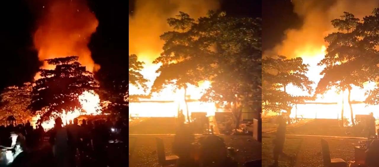 Las llamas se propagaron rápidamente en Vigía del Fuerte
