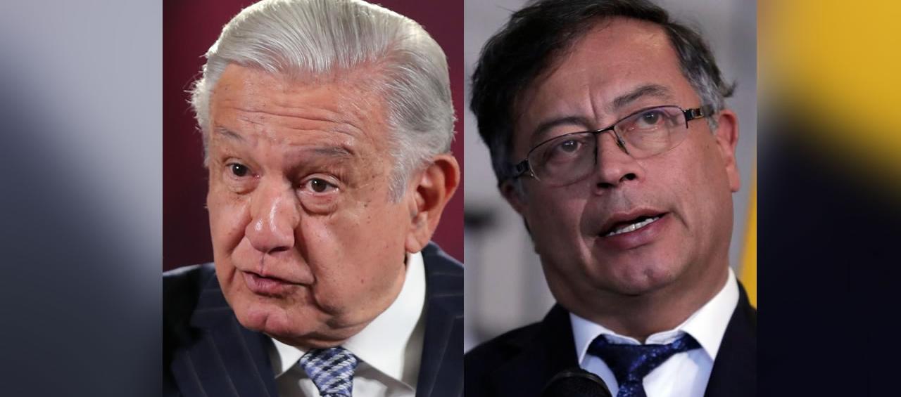 El presidente de México, Andrés Manuel López, y su colega de Colombia, Gustavo Petro