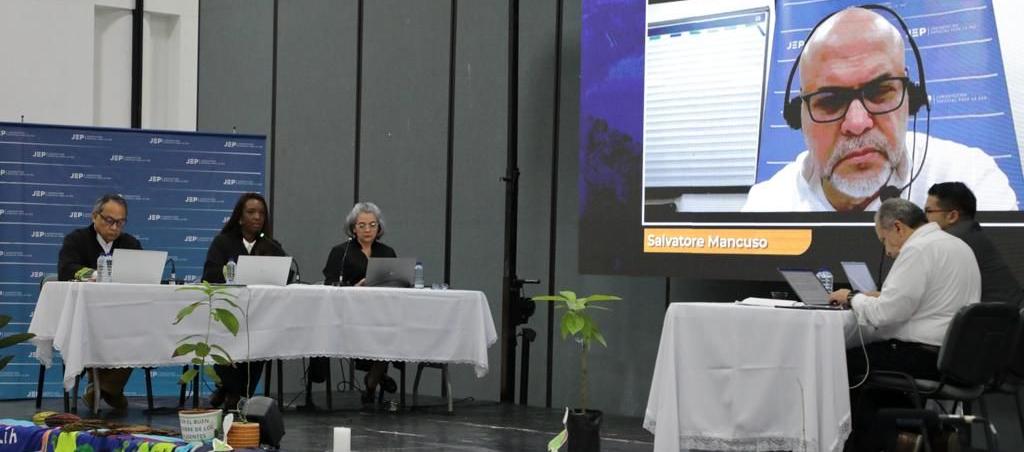 Cuarta audiencia ante la JEP del exjefe paramilitar Salvatore Mancuso