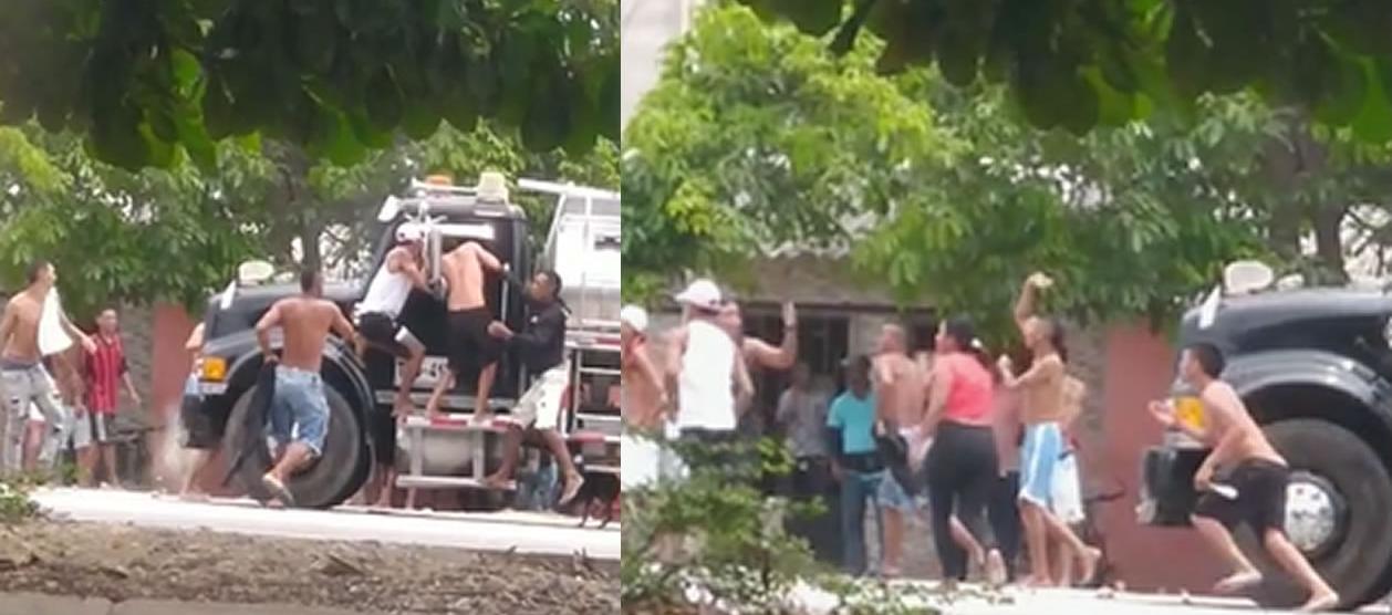 El asalto a camión cisterna en Rebolo