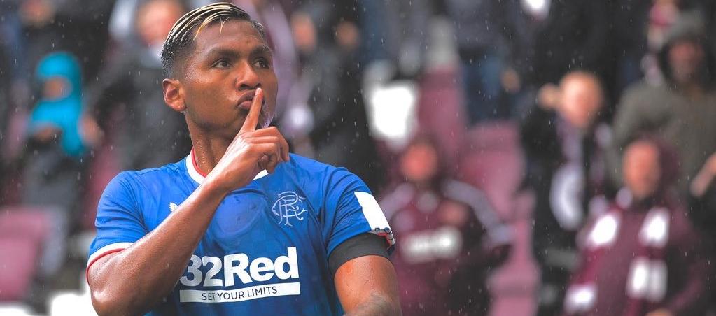 Alfredo Morelos ha marcado 124 goles con la camiseta del Rangers.